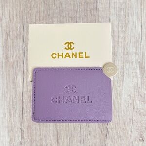 NIB Chanel Pocket Mirror w/ Leather Sleeve
